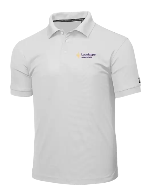 OGIO Bright White Caliber 2.0 Polo w/Lagniappe Advantages Logo