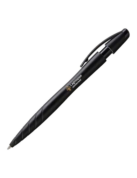 Awali Black Metallic Pen - Black Ink w/Lagniappe Advantages Logo