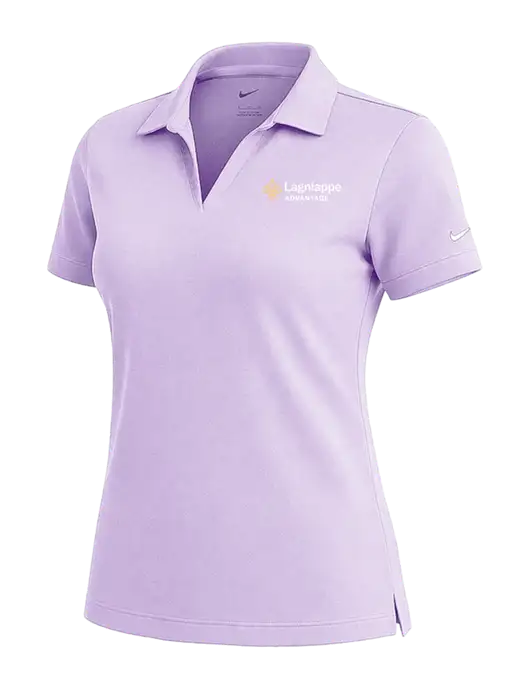 NIKE Light Purple Womens Dri-Fit Micro Pique Polo w/Lagniappe Advantages Logo