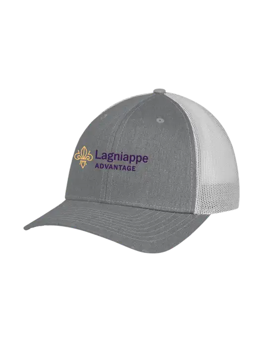 Richardson Adjustable Snapback Original 112 Trucker Cap Heather Grey w/Light Grey Mesh w/Lagniappe Advantages Logo