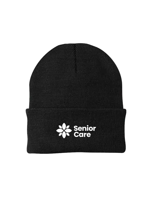 Black Knit Cap w/NHC Senior Care Logo