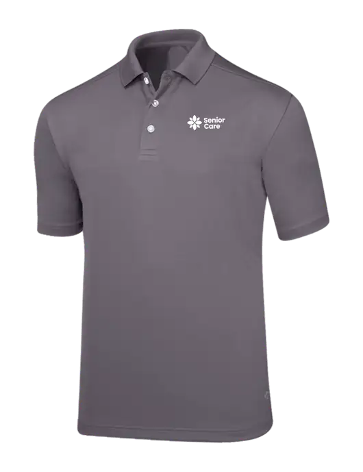 Callaway Core Medium Grey Performance Polo w/NHC Senior Care Logo