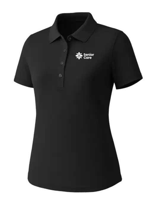 Callaway Womens Core Black Performance Polo w/NHC Senior Care Logo