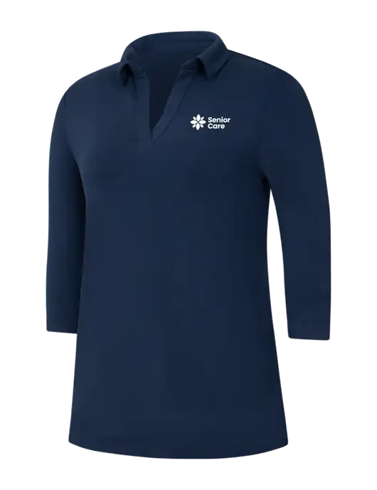 Navy Womens Luxe Knit Tunic w/NHC Senior Care Logo