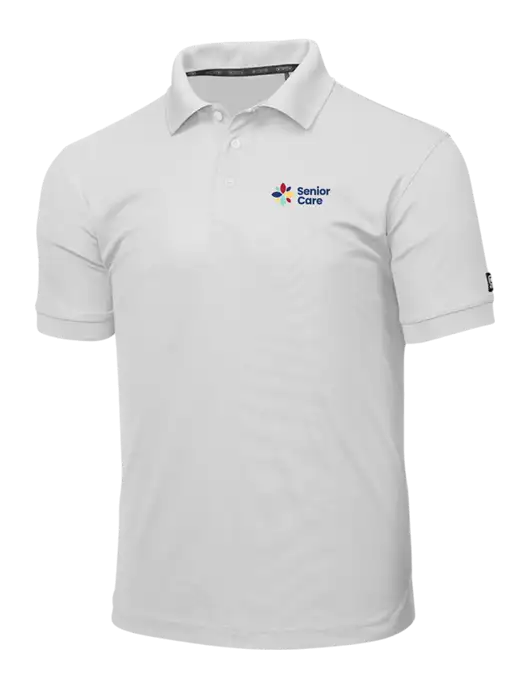 OGIO Bright White Caliber 2.0 Polo w/NHC Senior Care Logo
