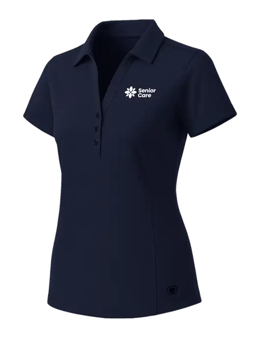 OGIO Womens Navy ONYX Polo w/NHC Senior Care Logo