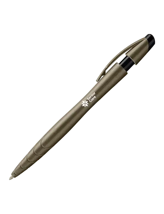 Awali Grey Metallic Pen - Black Ink w/NHC Senior Care Logo