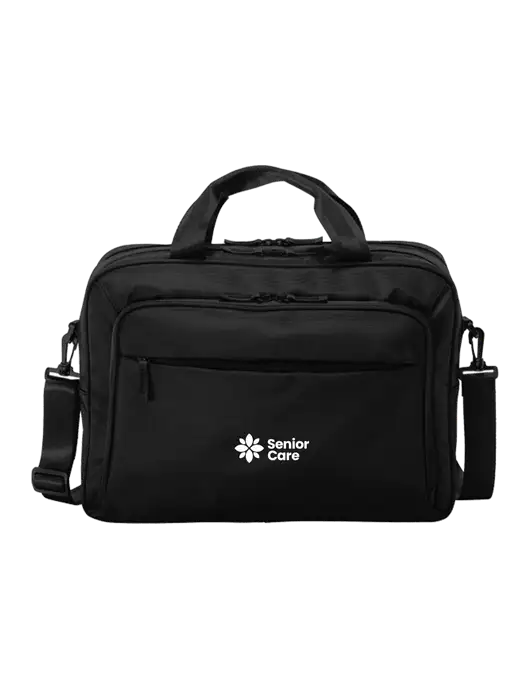Travel Exec Black Laptop Briefcase w/NHC Senior Care Logo