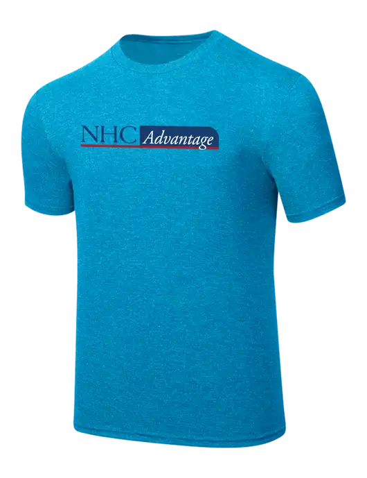 Simply Soft Sapphire Blue Frost 4.5oz  Poly/Combed Ring Spun Cotton T-Shirt w/NHC Advantage Logo