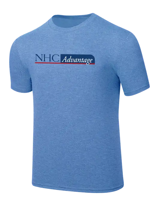 Simply Soft Carolina Blue Frost 4.5oz  Poly/Combed Ring Spun Cotton T-Shirt w/NHC Advantage Logo