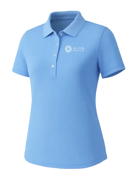 Callaway Womens Core Light Blue Performance Polo w/Align Senior Care Logo