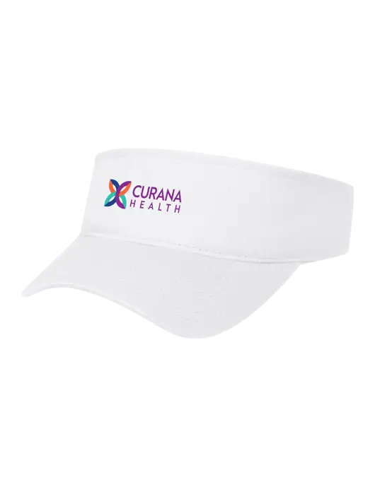 White Cap Visor w/Curana Health Logo