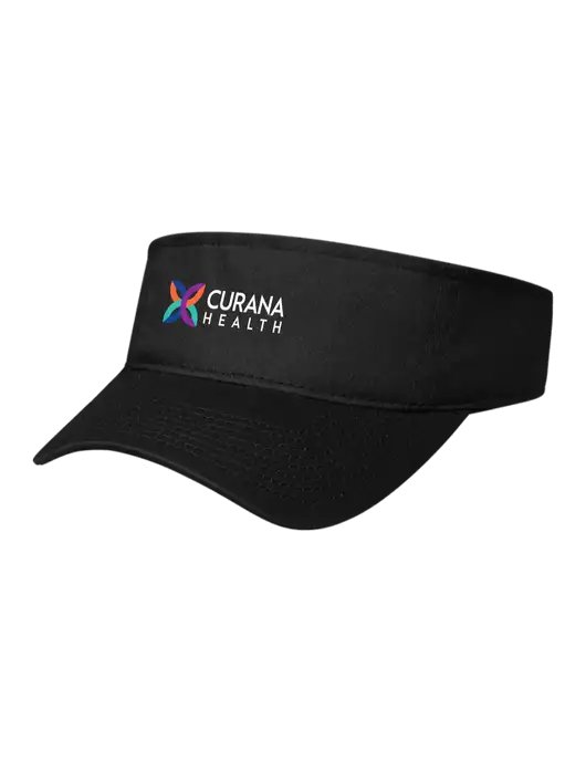 Black Cap Visor w/Curana Health Logo