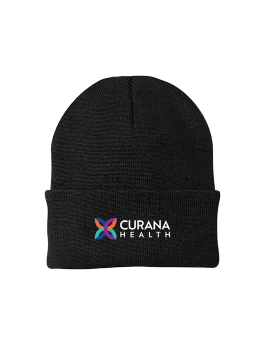 Black Knit Cap w/Curana Health Logo