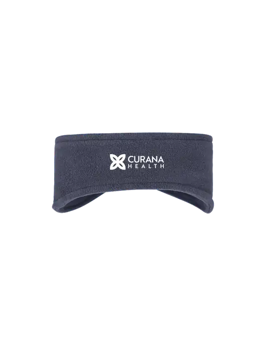 Navy Stretch Fleece Headband w/Curana Health Logo