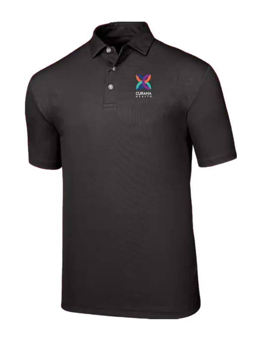 Callaway Birdseye Black Polo w/Curana Health Logo