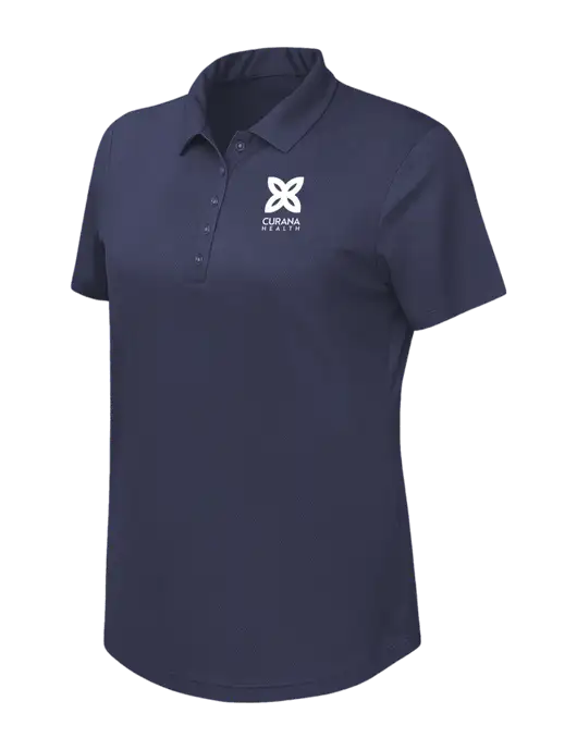 Callaway Womens Birdseye Navy Polo w/Curana Health Logo