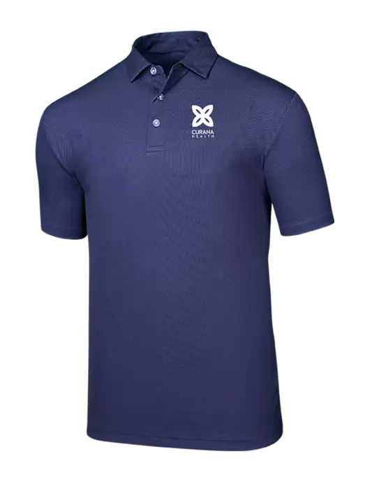 Callaway Birdseye Navy Polo w/Curana Health Logo