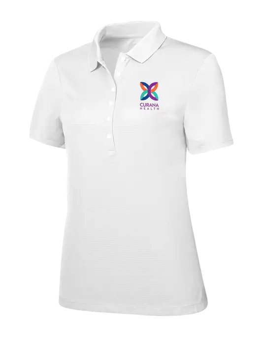 Callaway Womens Ottoman Bright White Polo w/Curana Health Logo