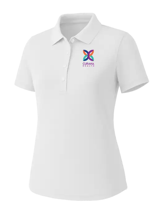 Callaway Womens Core Bright White Performance Polo w/Curana Health Logo