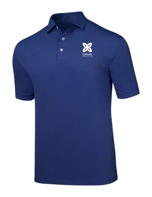 Callaway Navy Fashion Tonal Polo w/Curana Health Logo