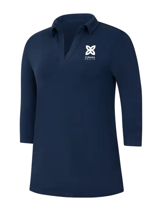 Navy Womens Luxe Knit Tunic w/Curana Health Logo