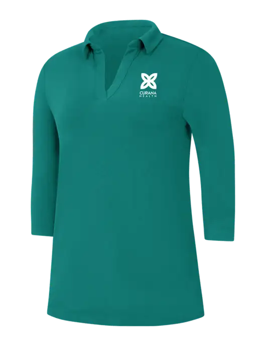 Womens Teal Luxe Knit Tunic w/Curana Health Logo
