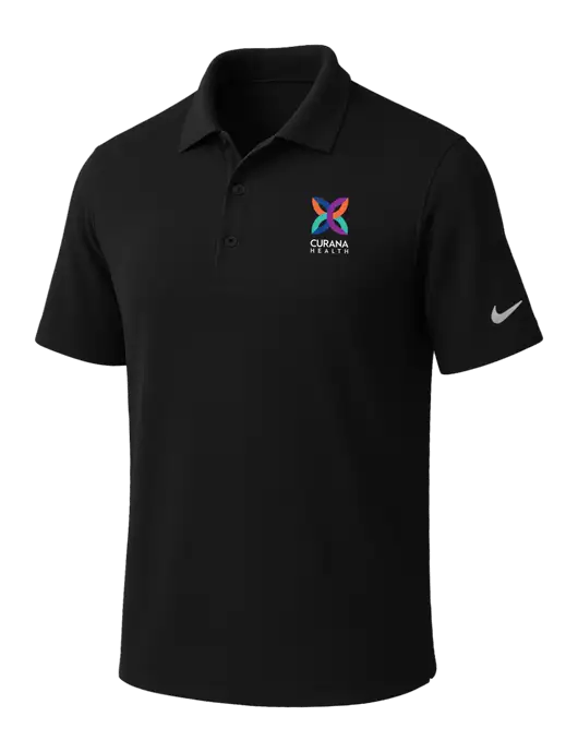 NIKE Black Dri-Fit Micro Pique Polo w/Curana Health Logo