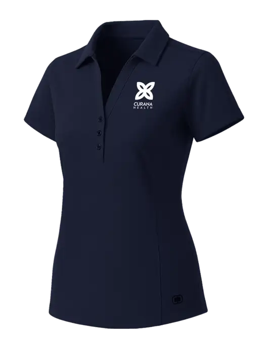 OGIO Womens Navy ONYX Polo w/Curana Health Logo