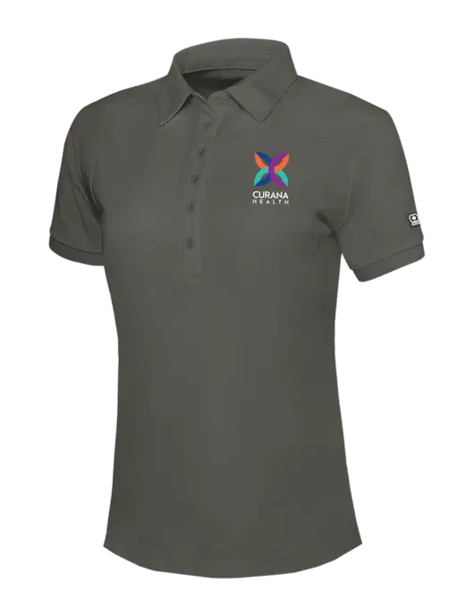 OGIO Womens Medium Grey Jewel Polo w/Curana Health Logo