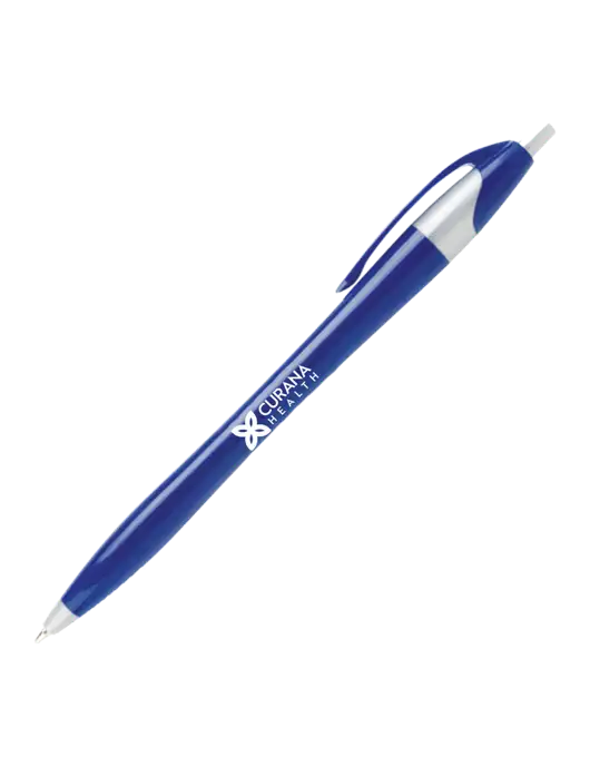 Novella Navy/Silver Corporate Pen- Blue Ink w/Curana Health Logo