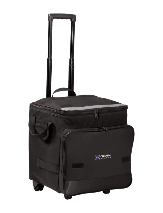 Black Rolling Cooler w/Curana Health Logo