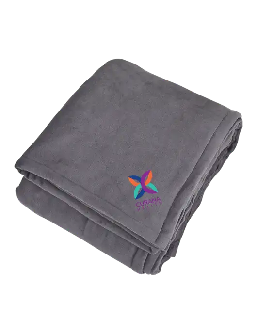Mountain Lodge Hearth Grey Blanket  w/Curana Health Logo