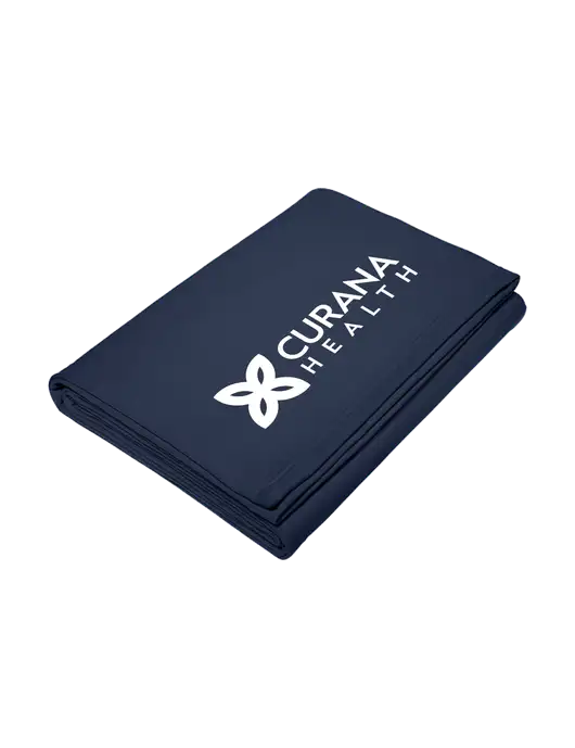 Core Navy Fleece Sweatshirt Blanket w/Curana Health Logo