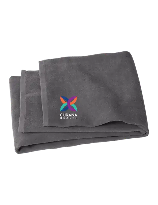 Graphite Beach Towel w/Curana Health Logo