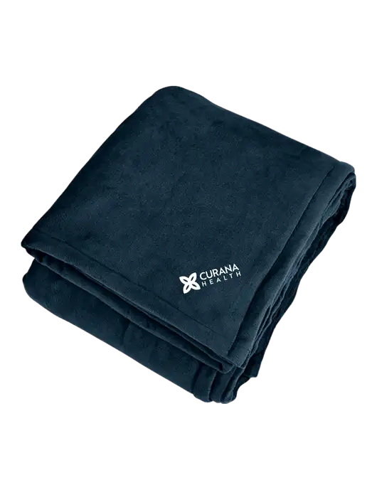 Mountain Lodge Navy Eclipse Blanket w/Curana Health Logo