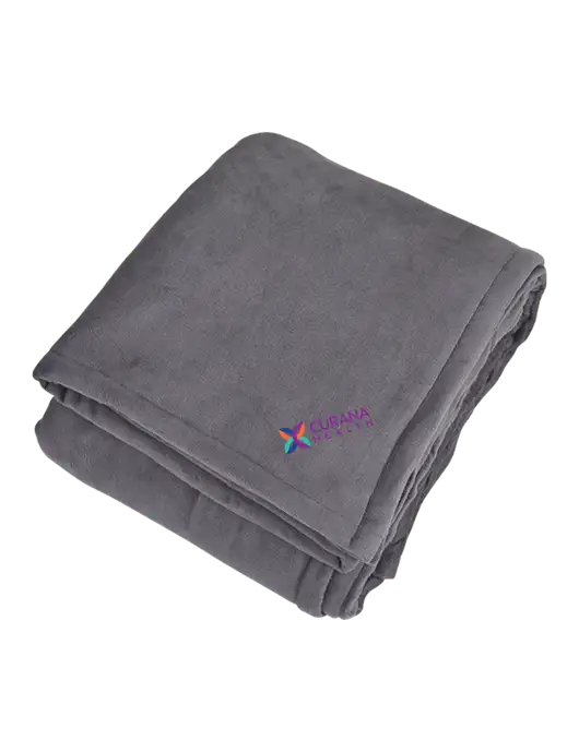 Mountain Lodge Hearth Grey Blanket  w/Curana Health Logo