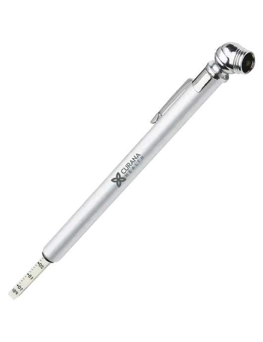 Quick View Silver Tire Gauge w/Curana Health Logo