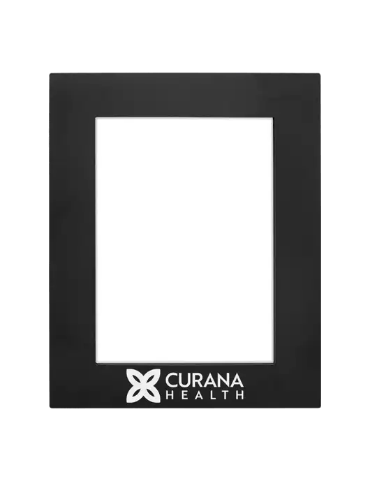 Black Aluminum Photo Frame, 5 x 7 w/Curana Health Logo