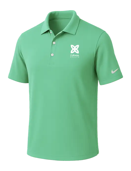 NIKE Very Light Green Dri-Fit Micro Pique Polo w/Curana Health Logo
