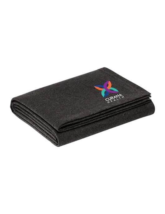 Recycled Charcoal Heather Blanket w/Curana Health Logo