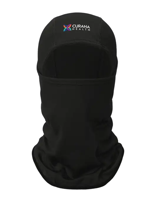 Black CornerStone Smooth Fleece Face Mask w/Curana Health Logo