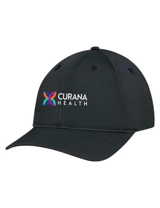 Black Nylon Twill Performance Cap w/Curana Health Logo