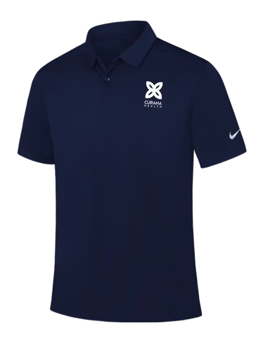 Nike Navy Dry Essential Solid Polo w/Curana Health Logo