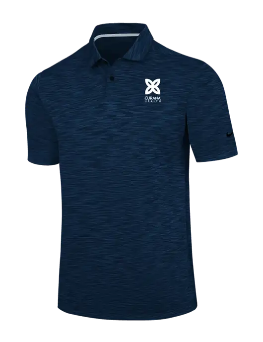 Nike Navy Dri-FIT Vapor Space Dyed Polo w/Curana Health Logo