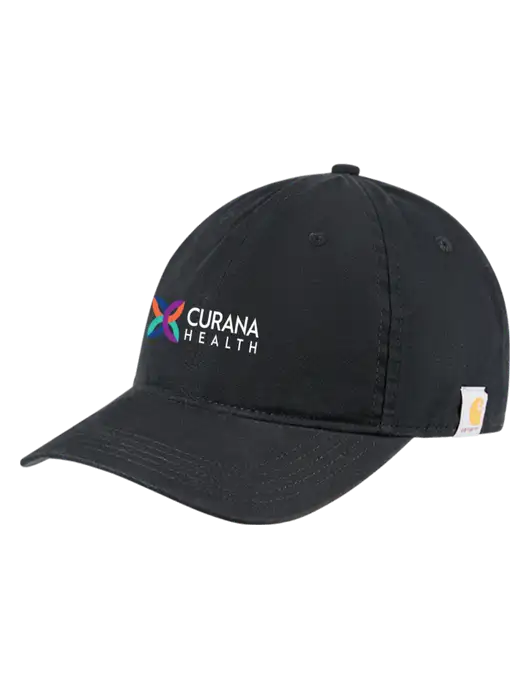 Carhartt Black Cotton Canvas Cap w/Curana Health Logo