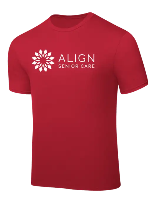 Red PosiCharge Competitor Tee w/Align Senior Care Logo