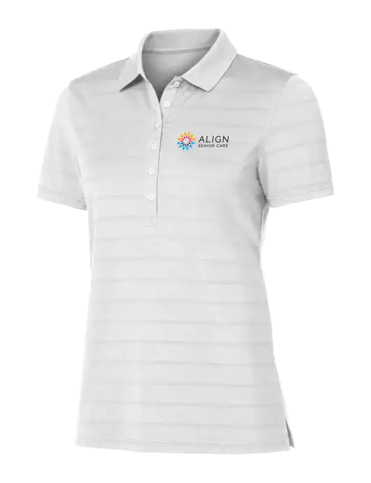 Callaway Womens Bright White Ventilated Polo w/Align Senior Care Logo