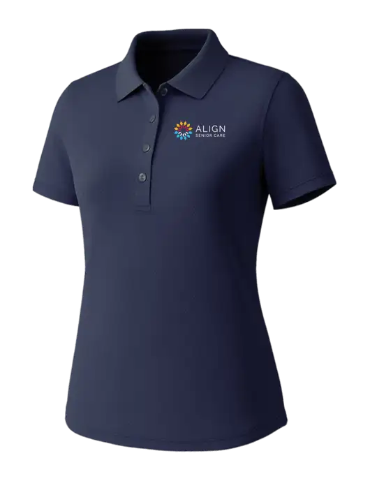 Callaway Womens Core Navy Performance Polo w/Align Senior Care Logo