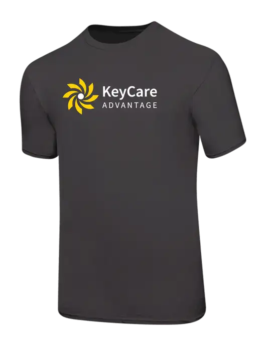 Ring Spun Charcoal 4.5 oz T-Shirt w/KeyCare Advantage Logo
